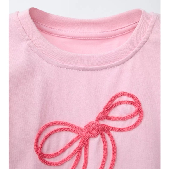 ZARA DRAWSTRING BOW T-SHIRT - Picture 3 of 8